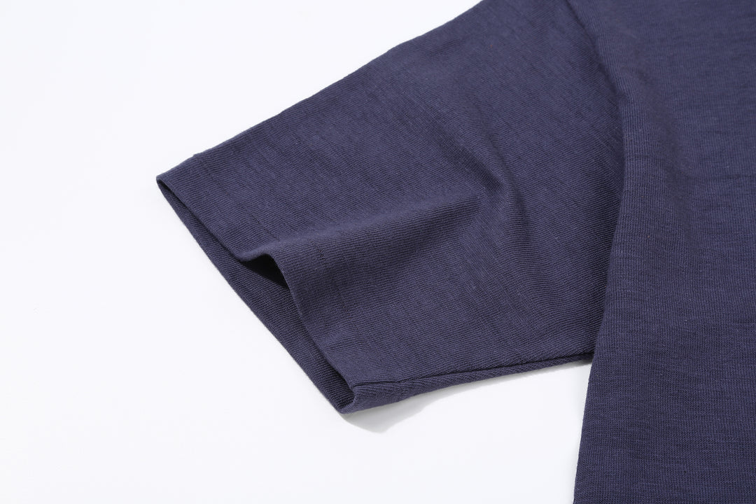 Warehouse Lot 4601 Shadow Border Slub Yarn Henley T-Shirt Made in Japan Sleeve