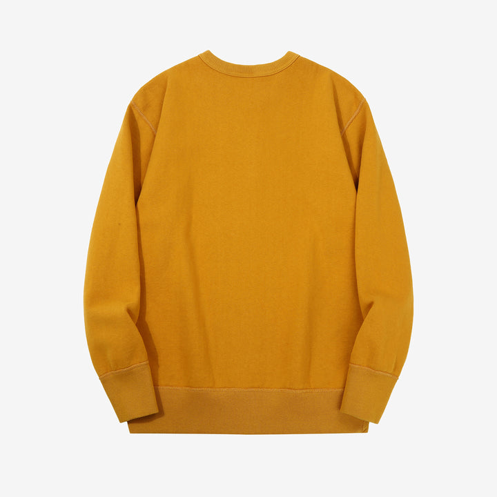 Deluxeware S101-00 loopwheeled sweatshirt made in Japan heavyweight crew neck yellow