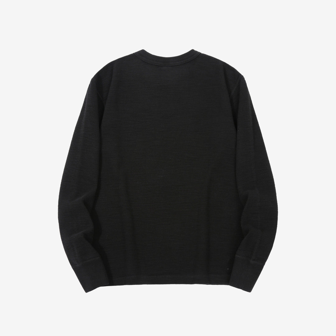UES 602530 single rib knit long sleeve crew neck T-shirt made in Japan back view