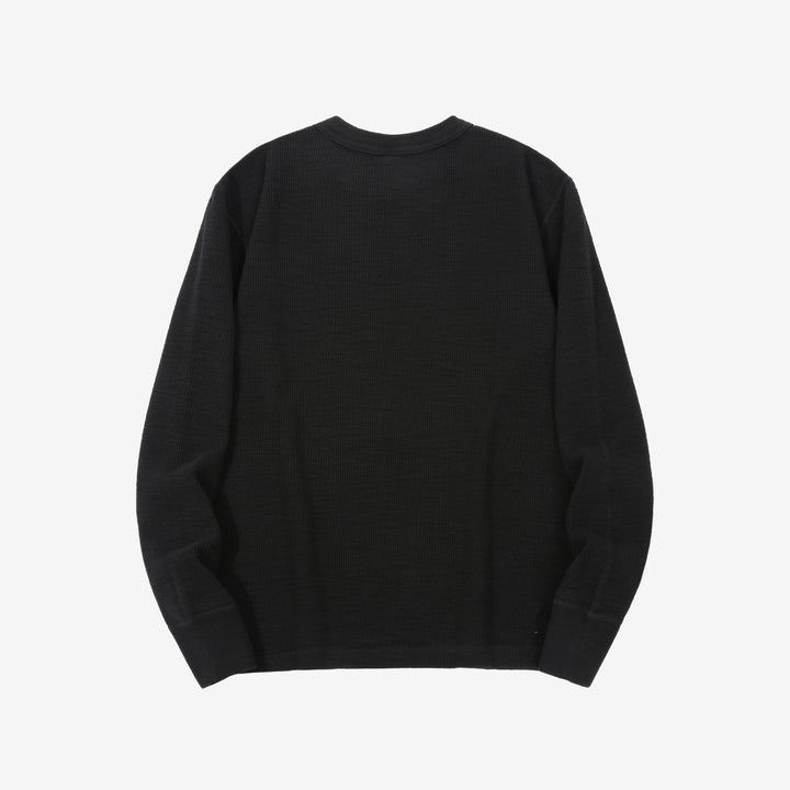 UES 602530 single rib knit long sleeve crew neck T-shirt made in Japan back view