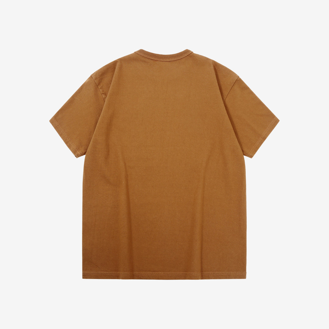 Samurai Jeans SJST-ML Tubular Solid T-Shirt - Crew Neck Brown Back View