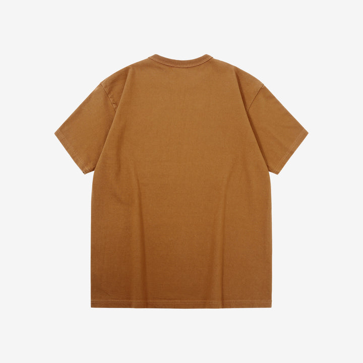 Samurai Jeans SJST-ML Tubular Solid T-Shirt - Crew Neck Brown Back View
