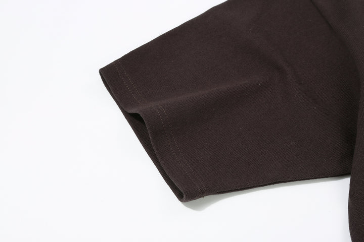 Freewheelers 2625009 Heavyweight Solid Pocket T-Shirt in Jet Black – Set-In Sleeve Detail