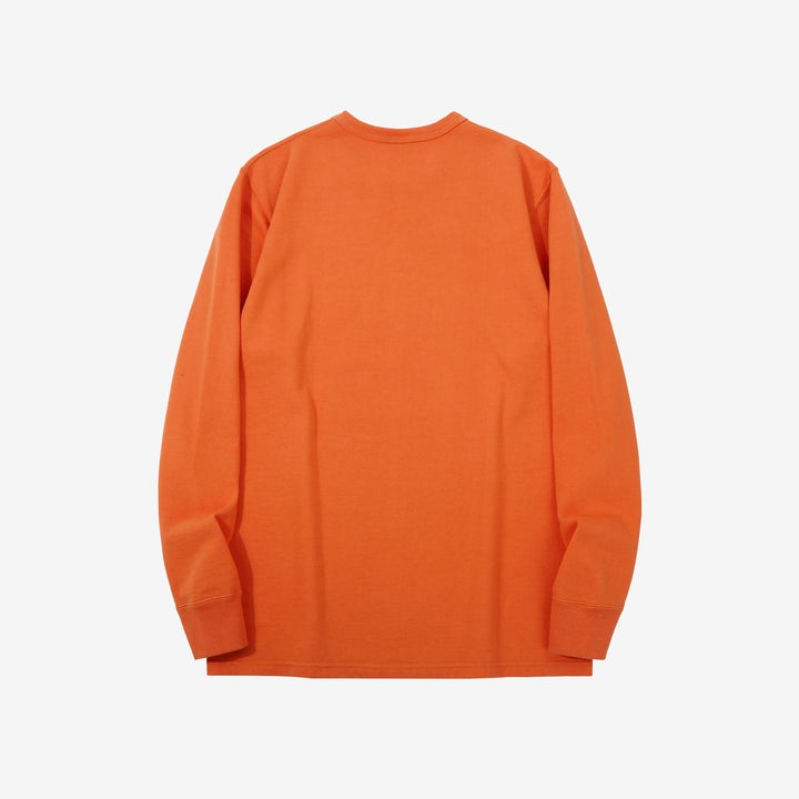 Deluxeware DXTL-00 12.5oz loopwheeled long sleeve t-shirt made in Japan ultra heavyweight orange