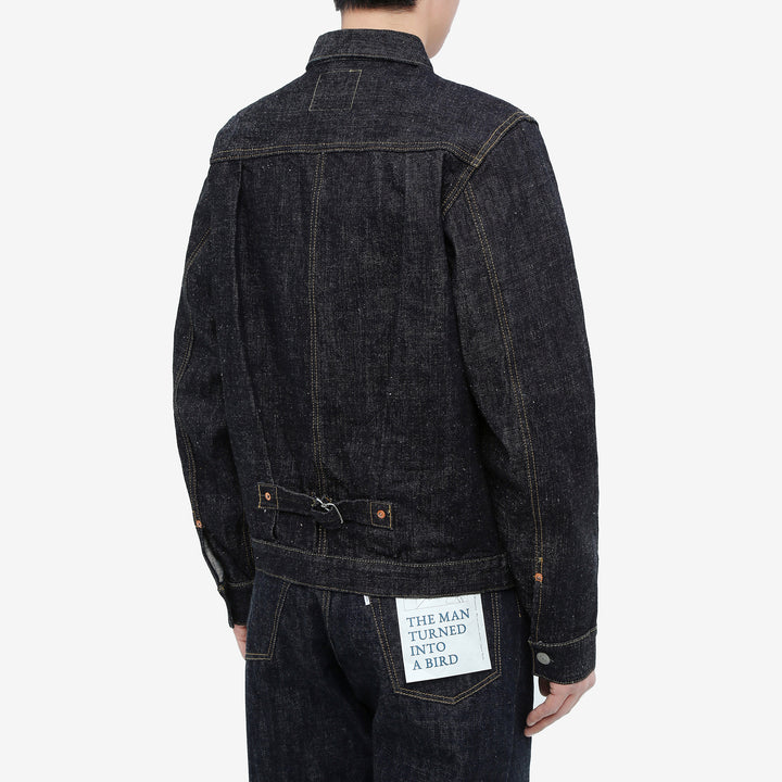 Omoto Denim 3111 15.5oz slub nep selvedge Type 1 denim jacket Japan wear image side back