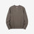 UES 602530 single rib knit long sleeve crew neck T-shirt made in Japan taupe front view