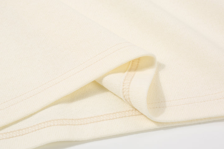 Freewheelers 2625009 Heavyweight Solid Pocket T-Shirt in Straw Cream – Sleeve and Hem Detail