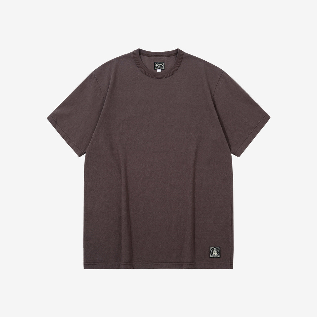 Dalee’s & Co. RGT1920 7oz Wakayama loopwheel jersey T-shirt front view brown