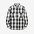 Warehouse Lot 3104 selvedge flannel shirt long sleeve check pattern made in Japan cotton black white front view
