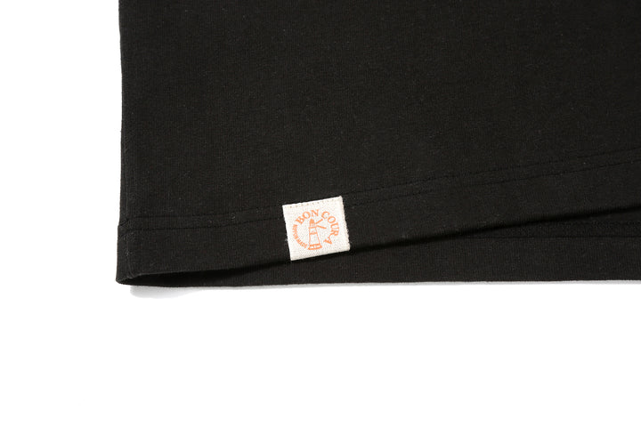 Boncoura High Density Heavyweight Pocket T-Shirt Made in Japan Black Lighthouse Label