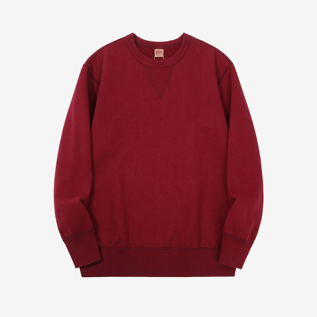 Deluxeware S101-00 loopwheeled sweatshirt made in Japan heavyweight crew neck red