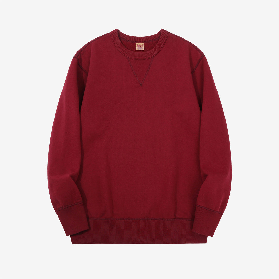 Deluxeware S101-00 loopwheeled sweatshirt made in Japan heavyweight crew neck red