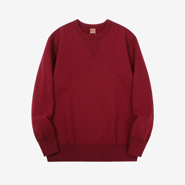 Deluxeware S101-00 loopwheeled sweatshirt made in Japan heavyweight crew neck red