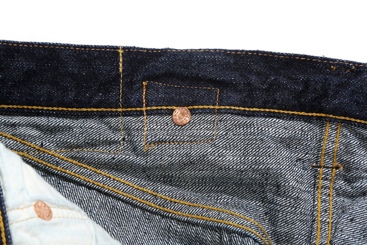 Freewheelers 2232012 Lot 601XXC 1937 14oz Selvedge Denim – Copper Rivet Interior Detail