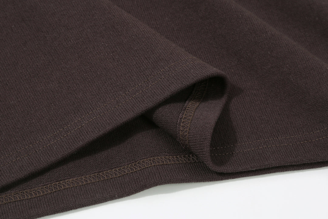 Freewheelers 2625009 Heavyweight Solid Pocket T-Shirt in Jet Black – Hem Stitching Detail