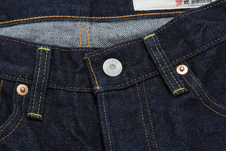 boncoura 66 15oz selvedge indigo denim slim straight fit