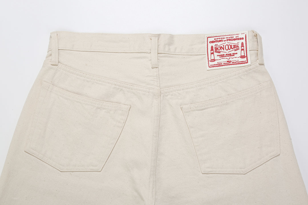 Boncoura 66 15oz Selvedge Off White Denim - Modern Straight Fit