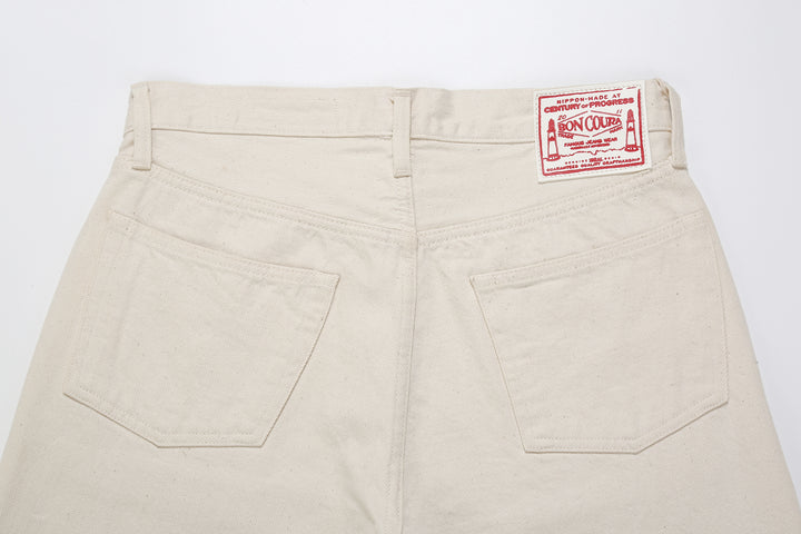 Boncoura 66 15oz Selvedge Off White Denim - Modern Straight Fit