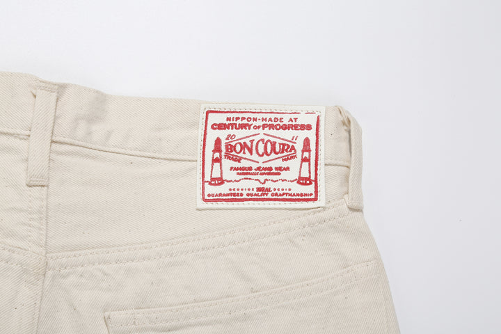 Boncoura 66 15oz Selvedge Off White Denim - Modern Straight Fit