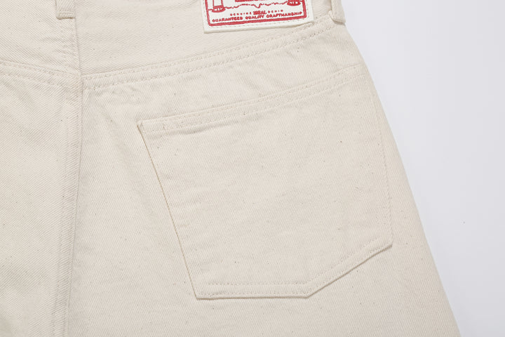 Boncoura 66 15oz Selvedge Off White Denim - Modern Straight Fit