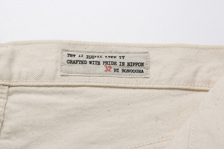 Boncoura 66 15oz Selvedge Off White Denim - Modern Straight Fit