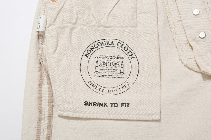 Boncoura 66 15oz Selvedge Off White Denim - Modern Straight Fit
