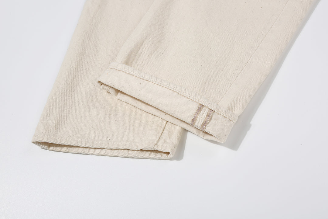 Boncoura 66 15oz Selvedge Off White Denim - Modern Straight Fit