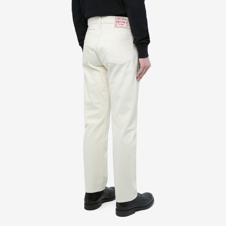 boncoura 66 15oz selvedge off white denim slim straight fit
