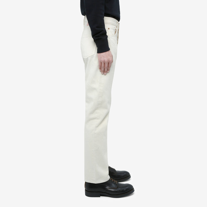 boncoura 66 15oz selvedge off white denim slim straight fit