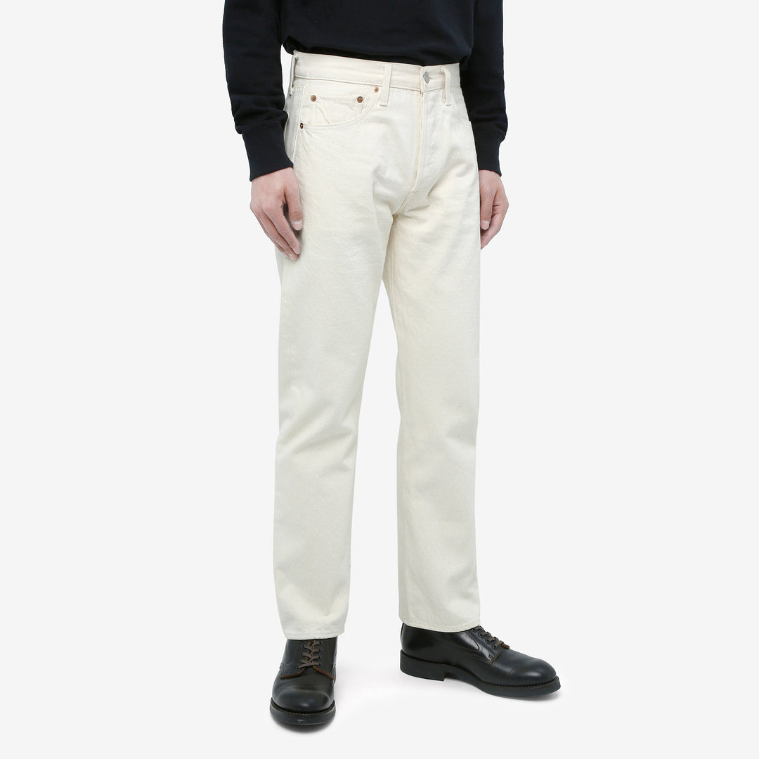 boncoura 66 15oz selvedge off white denim slim straight fit