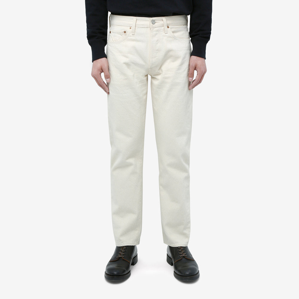 Boncoura 66 15oz Selvedge Off White Denim - Modern Straight Fit Made in Japan - wear image front