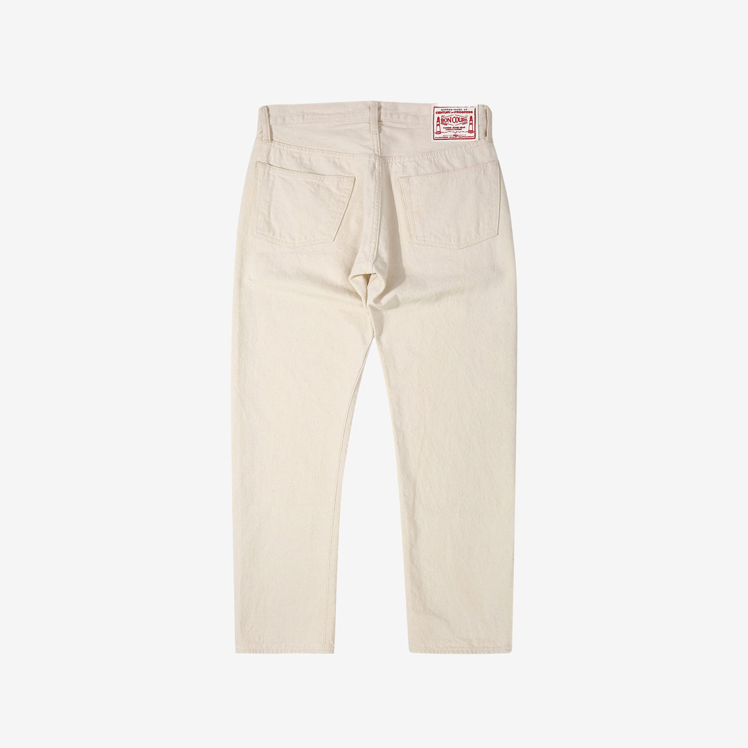 boncoura 66 15oz selvedge off white denim slim straight fit