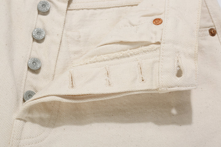 Boncoura 66 15oz Selvedge Off White Denim - Modern Straight Fit