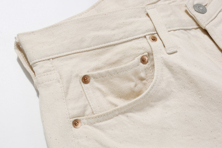Boncoura 66 15oz Selvedge Off White Denim - Modern Straight Fit