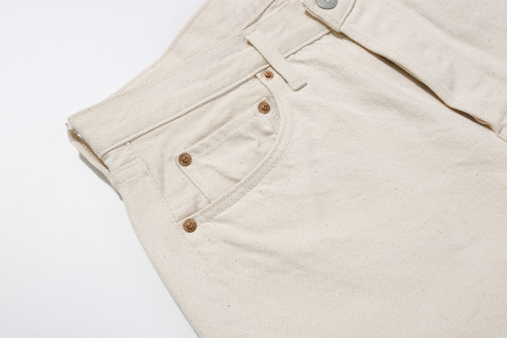 Boncoura 66 15oz Selvedge Off White Denim - Modern Straight Fit