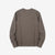 UES 602530 single rib knit long sleeve crew neck T-shirt made in Japan taupe back view