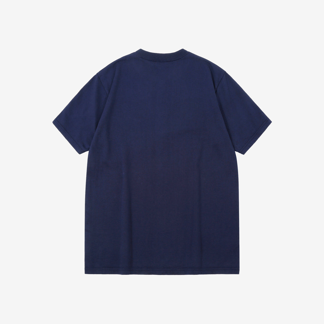 Deluxeware SDHT-00 10.5oz loopwheeled henley t-shirt made in Japan heavyweight blue