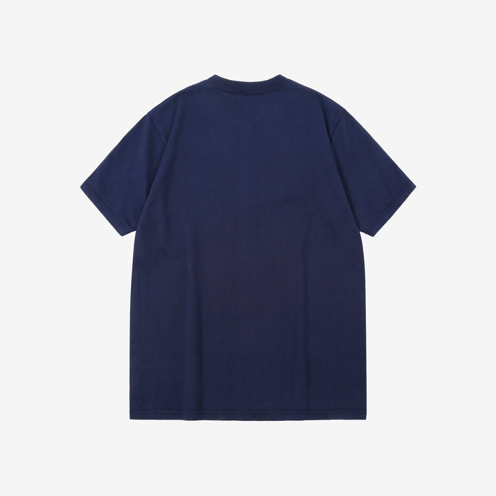 Deluxeware SDHT-00 10.5oz loopwheeled henley t-shirt made in Japan heavyweight blue