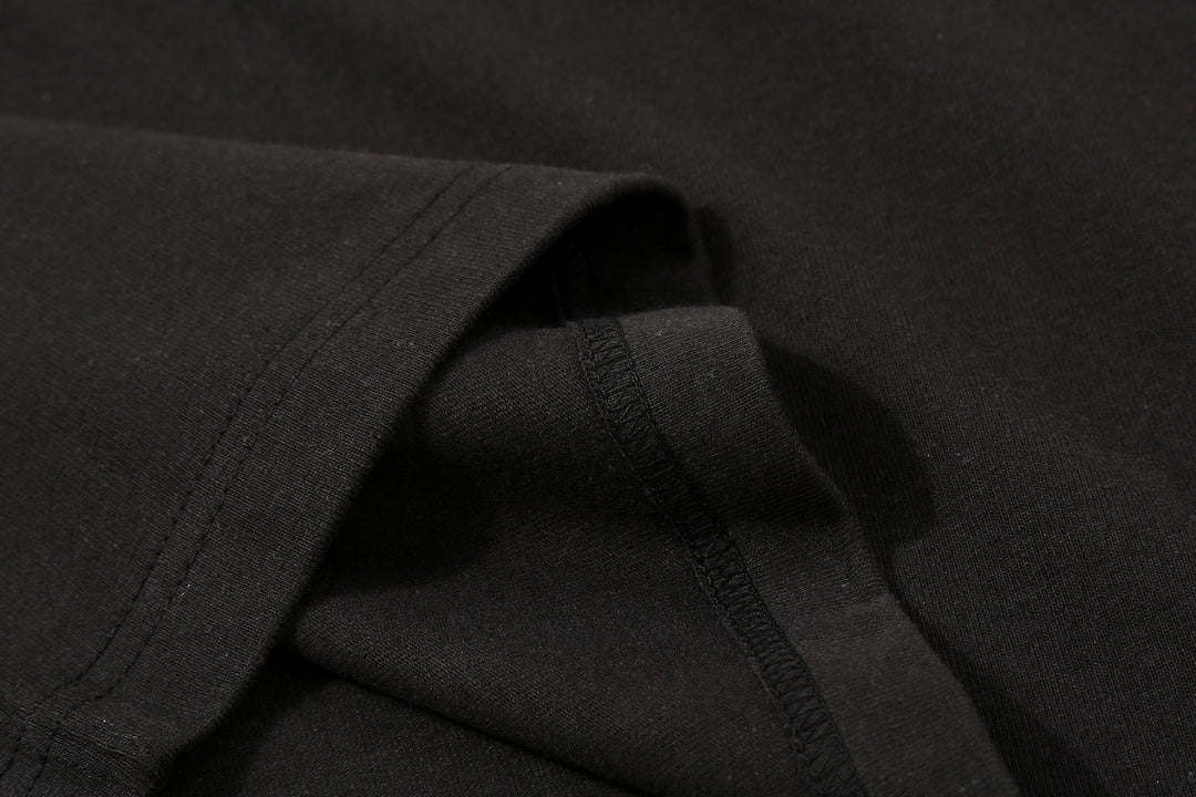 Boncoura High Density Heavyweight Pocket T-Shirt Made in Japan Black Hem Sewing