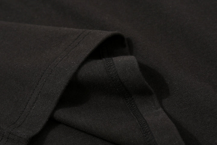 Boncoura High Density Heavyweight Pocket T-Shirt Made in Japan Black Hem Sewing