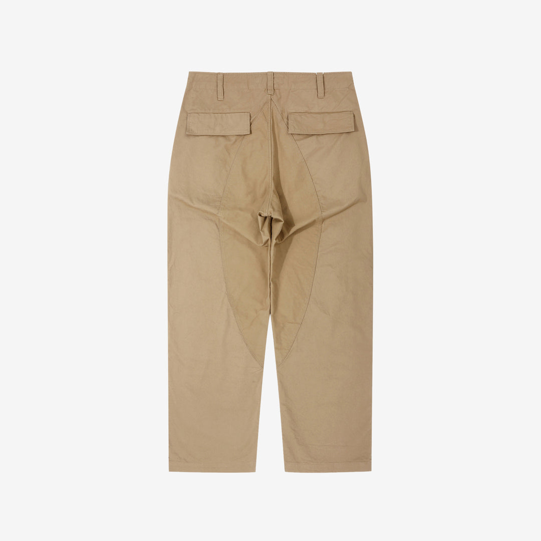 Wasew WSW-26S-011 Military Double Knee Work Pants - Beige | Made in Japan | Back View
