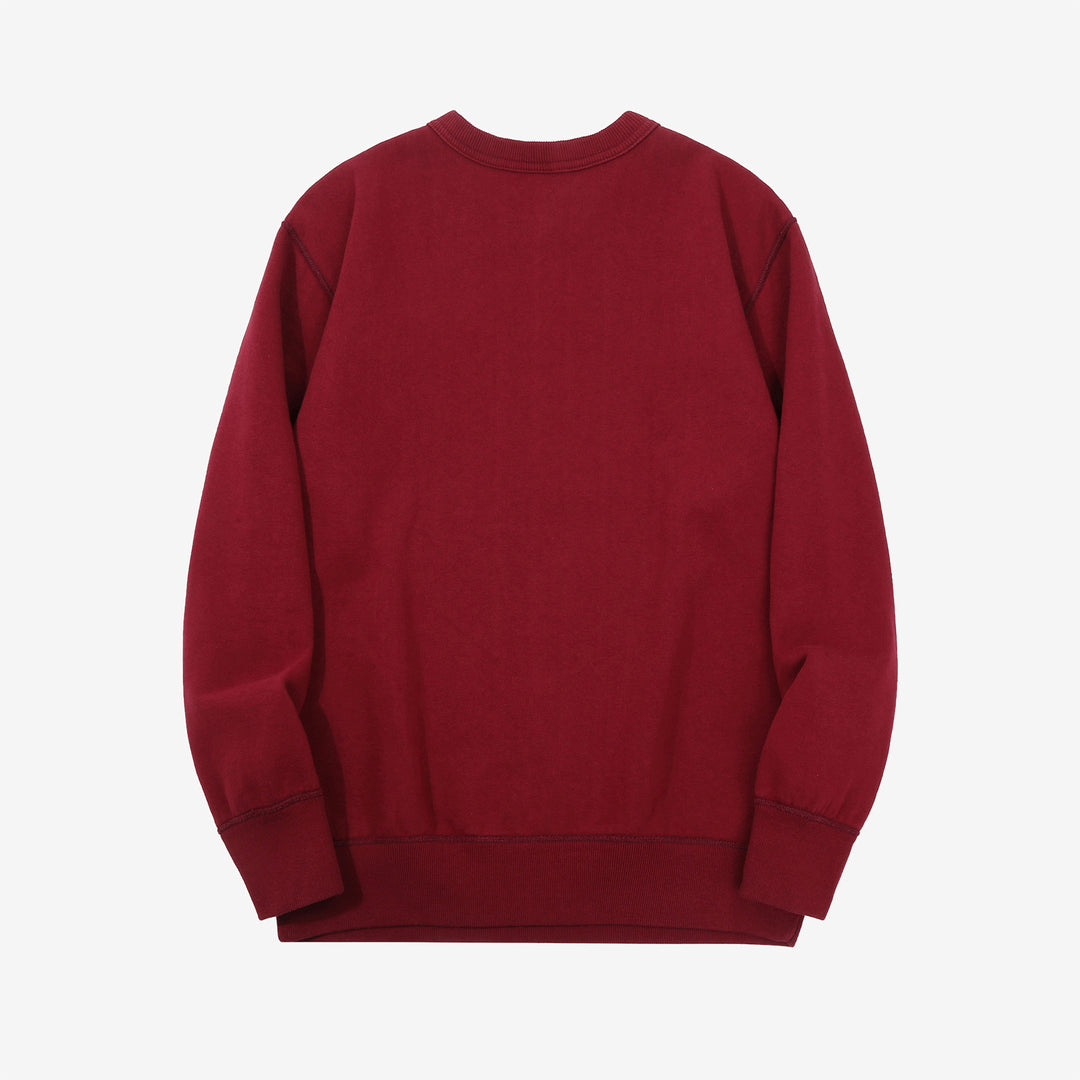 Deluxeware S101-00 loopwheeled sweatshirt made in Japan heavyweight crew neck red