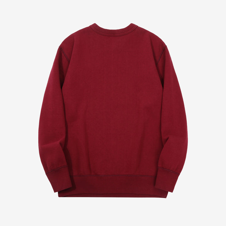 Deluxeware S101-00 loopwheeled sweatshirt made in Japan heavyweight crew neck red