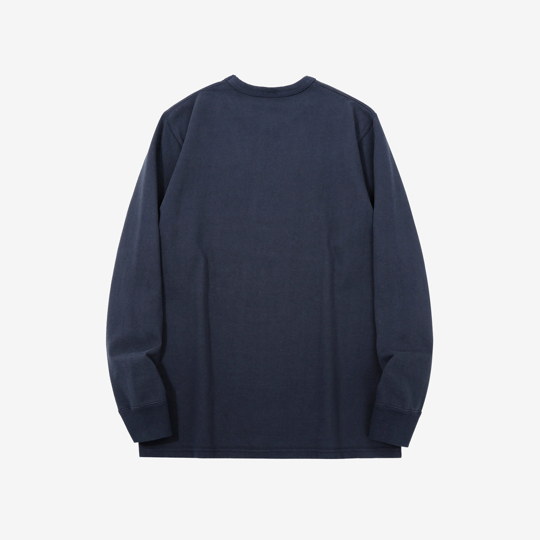 Deluxeware DXTL-00 12.5oz loopwheeled long sleeve t-shirt made in Japan ultra heavyweight blue