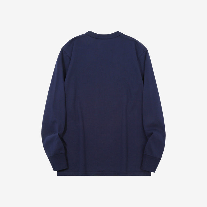 Deluxeware SDTL-00 10.5oz loopwheeled long sleeve t-shirt made in Japan heavyweight crew neck blue
