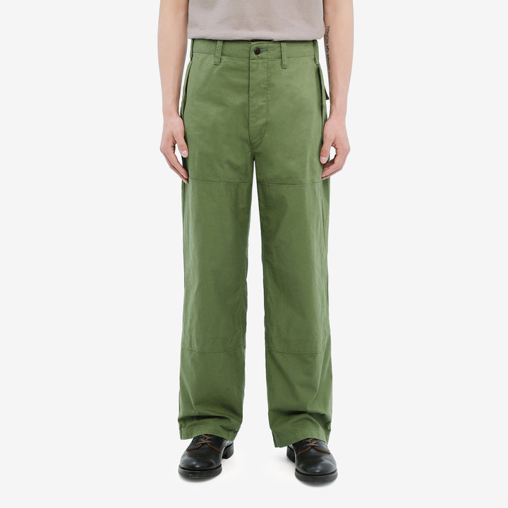 Wasew WSW-26S-011 Military Double Knee Work Pants - Olive | Made in Japan | Front Fit