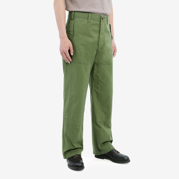 Wasew WSW-26S-011 Military Double Knee Work Pants - Olive | Made in Japan | Front Side Fit