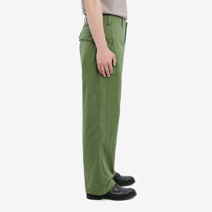Wasew WSW-26S-011 Military Double Knee Work Pants - Olive | Made in Japan | Side Fit