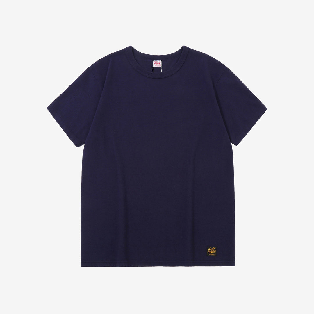 Deluxeware MTS-00 7.5oz loopwheeled T-shirt made in Japan crew neck blue