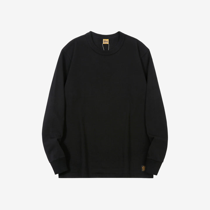Deluxeware SDTL-00 10.5oz loopwheeled long sleeve t-shirt made in Japan heavyweight crew neck black